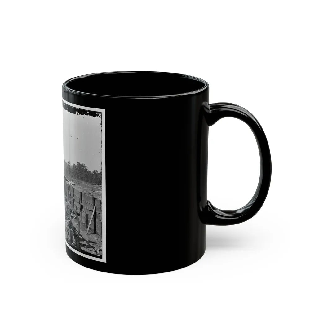 Atlanta, Ga. Federal Soldiers Relaxing By Guns Of Captured Fort (U.S. Civil War) Black Coffee Mug-Go Mug Yourself