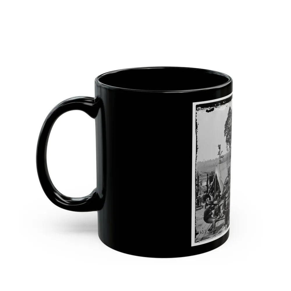 Atlanta, Ga. Federal Soldiers Relaxing By Guns Of Captured Fort (U.S. Civil War) Black Coffee Mug-Go Mug Yourself