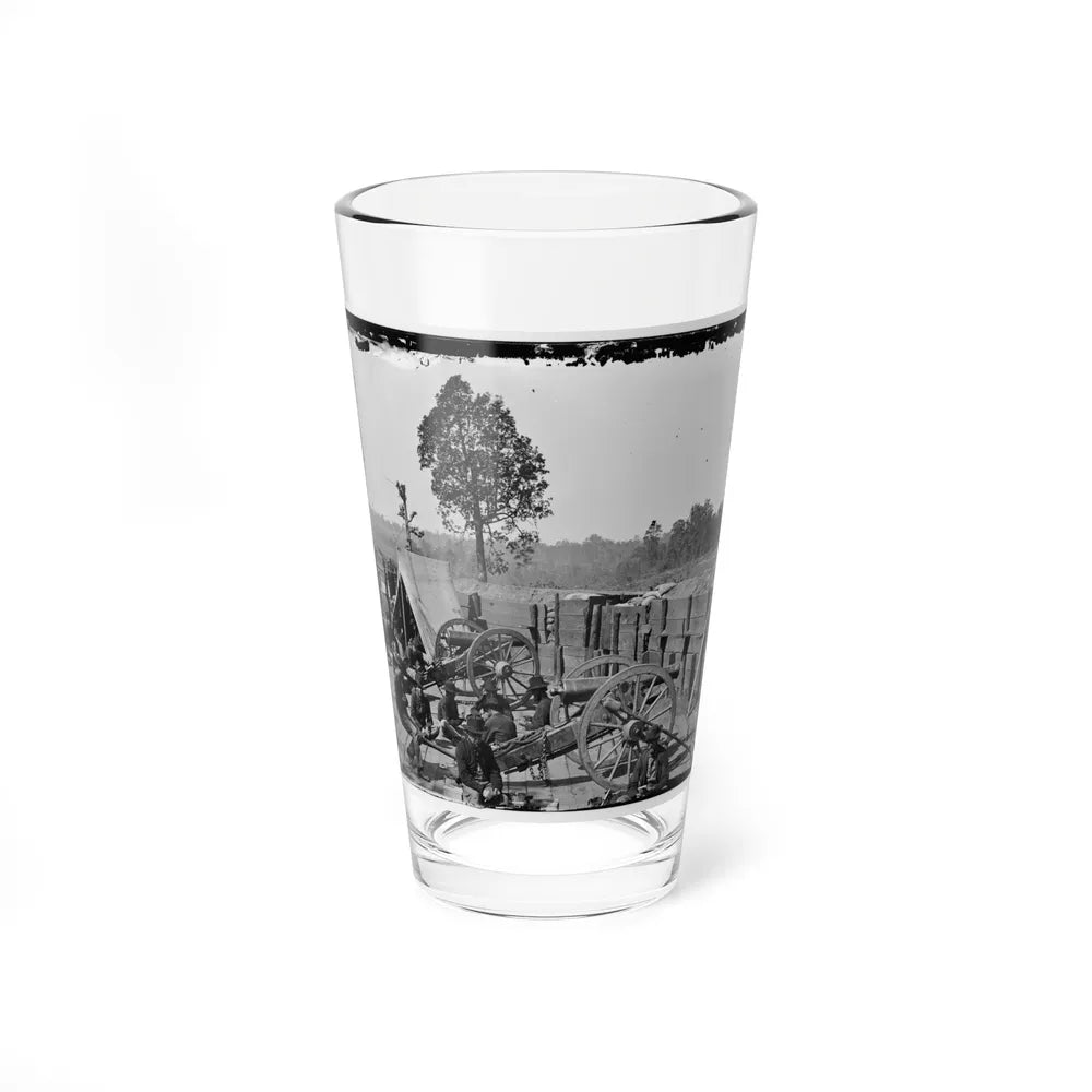 Atlanta, Ga. Federal Soldiers Relaxing By Guns Of Captured Fort (U.S. Civil War) Pint Glass 16oz-16oz-Go Mug Yourself