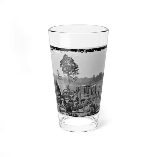 Atlanta, Ga. Federal Soldiers Relaxing By Guns Of Captured Fort (U.S. Civil War) Pint Glass 16oz-16oz-Go Mug Yourself