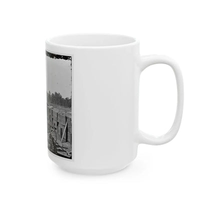 Atlanta, Ga. Federal Soldiers Relaxing By Guns Of Captured Fort (U.S. Civil War) White Coffee Mug-Go Mug Yourself