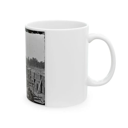 Atlanta, Ga. Federal Soldiers Relaxing By Guns Of Captured Fort (U.S. Civil War) White Coffee Mug-Go Mug Yourself