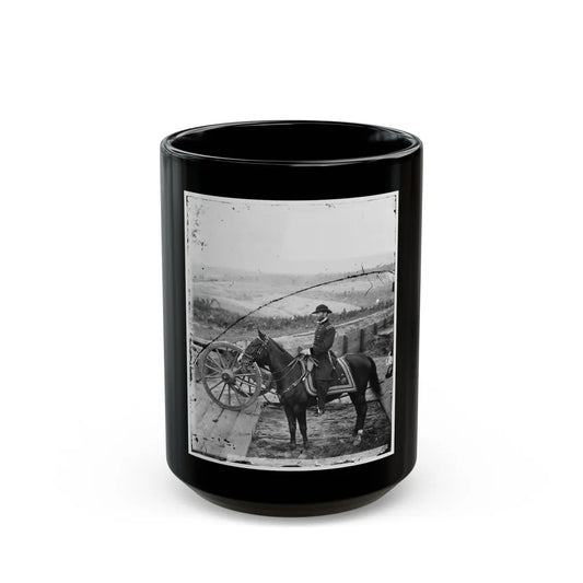 Atlanta, Ga. Gen. William T. Sherman On Horseback At Federal Fort No. 7 (U.S. Civil War) Black Coffee Mug-15oz-Go Mug Yourself