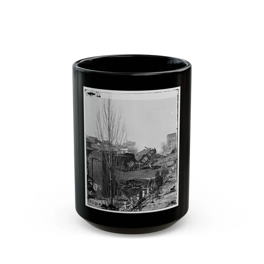 Atlanta, Ga. Ruins Of Depot, Blown Up On Sherman's Departure (U.S. Civil War) Black Coffee Mug-15oz-Go Mug Yourself