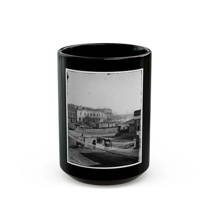 Atlanta, Ga. Soldiers On Boxcars At Railroad Depot (U.S. Civil War) Black Coffee Mug-15oz-Go Mug Yourself