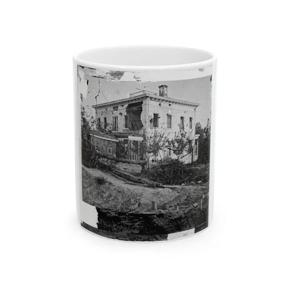 Atlanta, Ga. The Shell-Damaged Ponder House (U.S. Civil War) White Coffee Mug-11oz-Go Mug Yourself