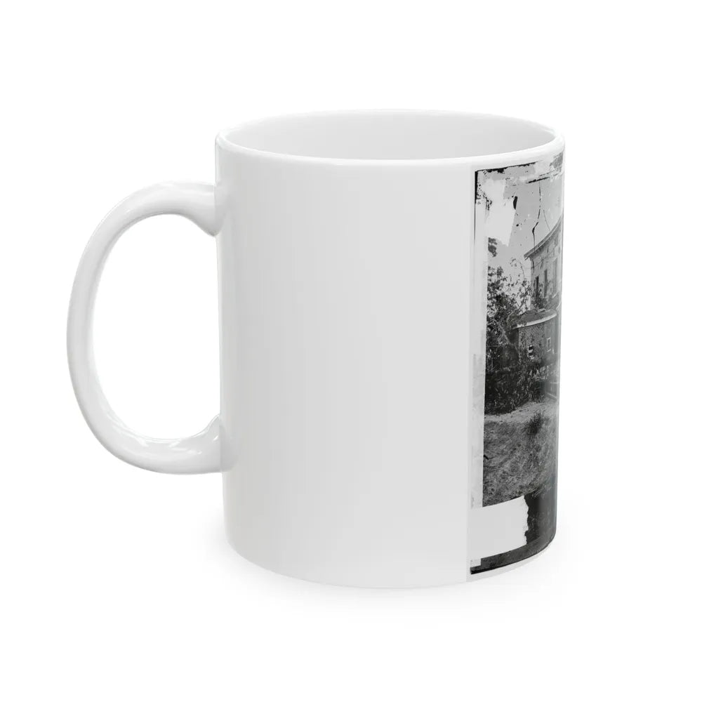 Atlanta, Ga. The Shell-Damaged Ponder House (U.S. Civil War) White Coffee Mug-Go Mug Yourself