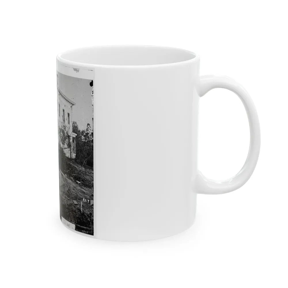 Atlanta, Ga. The Shell-Damaged Ponder House (U.S. Civil War) White Coffee Mug-Go Mug Yourself