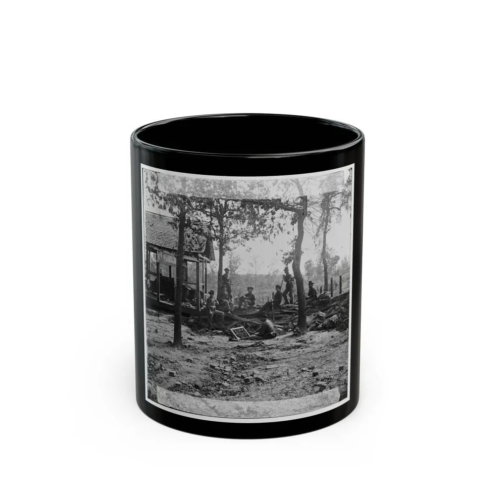 Atlanta, Ga., Vicinity. Federal Pickets Before The City (U.S. Civil War) Black Coffee Mug-11oz-Go Mug Yourself