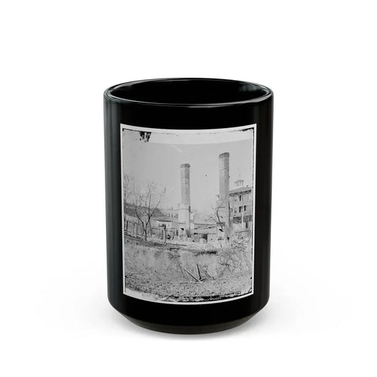 Atlanta, Georgia. Burned Building (U.S. Civil War) Black Coffee Mug 15oz - Go Mug Yourself