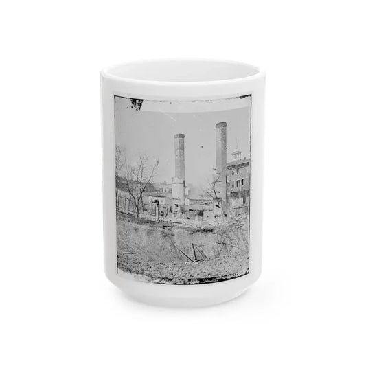 Atlanta, Georgia. Burned Building (U.S. Civil War) White Coffee Mug 15oz - Go Mug Yourself