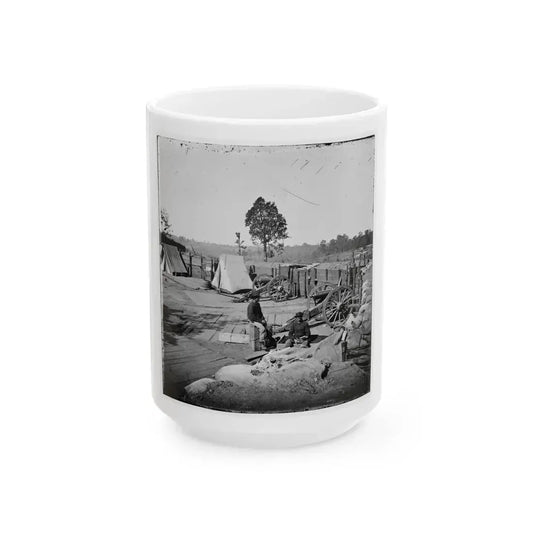 Atlanta, Georgia. Confederate Fort In Front Of Atlanta-3 (U.S. Civil War) White Coffee Mug 15oz - Go Mug Yourself