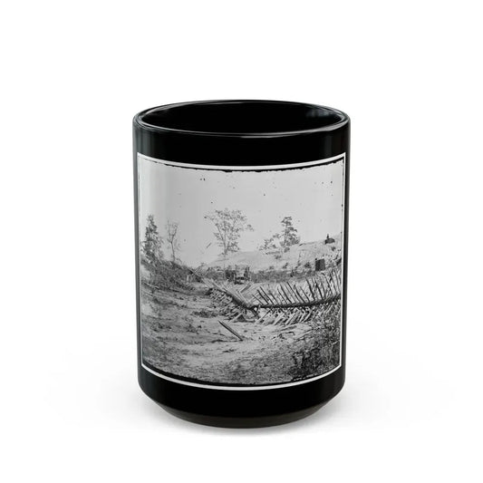 Atlanta, Georgia. Confederate Fortifications. (Shown Is Barnard's Wagon And Portable Darkroom) (U.S. Civil War) Black Coffee Mug 15oz - Go Mug Yourself