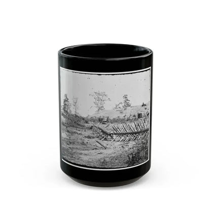 Atlanta, Georgia. Confederate Fortifications. (Shown Is Barnard's Wagon And Portable Darkroom) (U.S. Civil War) Black Coffee Mug 15oz - Go Mug Yourself