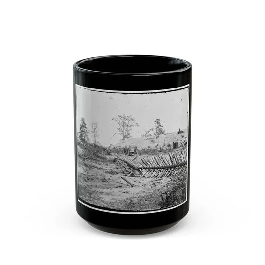 Atlanta, Georgia. Confederate Fortifications. (Shown Is Barnard's Wagon And Portable Darkroom) (U.S. Civil War) Black Coffee Mug 15oz - Go Mug Yourself