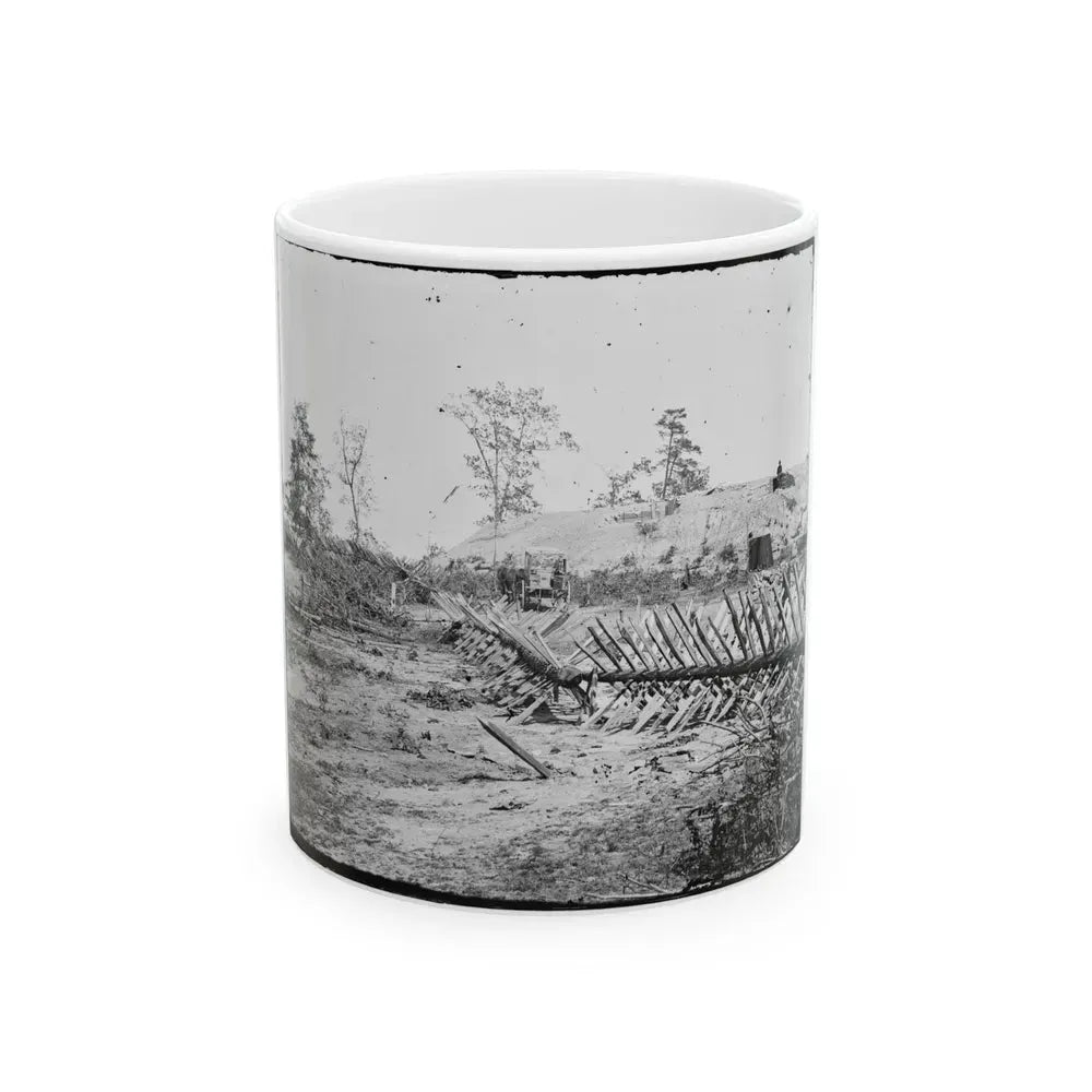Atlanta, Georgia. Confederate Fortifications. (Shown Is Barnard's Wagon And Portable Darkroom) (U.S. Civil War) White Coffee Mug 11oz - Go Mug Yourself