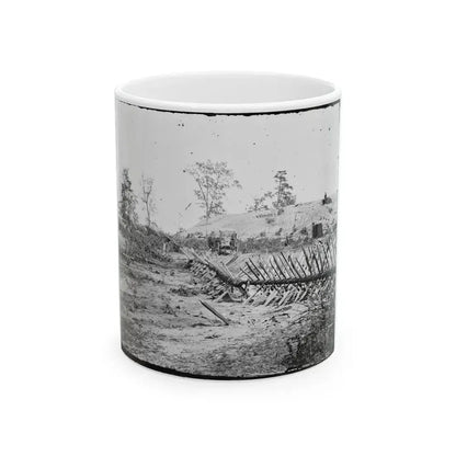 Atlanta, Georgia. Confederate Fortifications. (Shown Is Barnard's Wagon And Portable Darkroom) (U.S. Civil War) White Coffee Mug 11oz - Go Mug Yourself