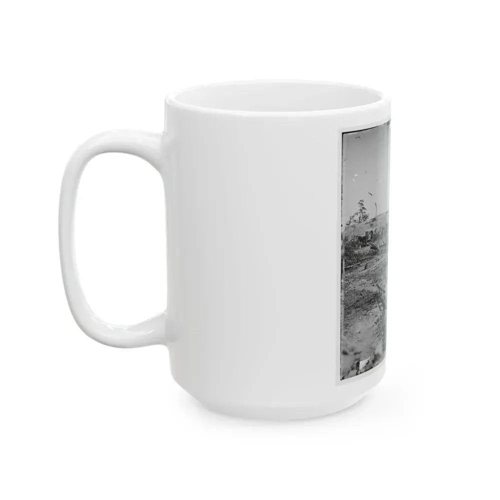 Atlanta, Georgia. Confederate Fortifications (Shown Is George N. Barnard, Photographer And His Dark Room) (U.S. Civil War) White Coffee Mug - Go Mug Yourself