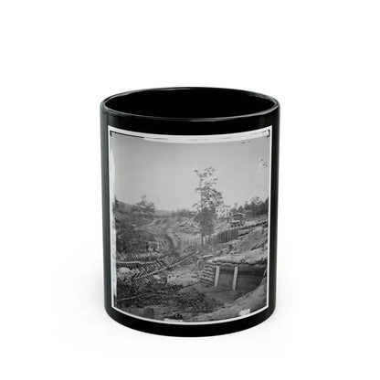 Atlanta, Georgia. Confederate Fortifications With Potter House In The Distance (U.S. Civil War) Black Coffee Mug 11oz - Go Mug Yourself