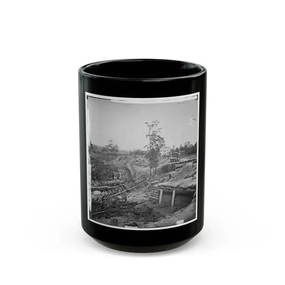 Atlanta, Georgia. Confederate Fortifications With Potter House In The Distance (U.S. Civil War) Black Coffee Mug 15oz - Go Mug Yourself