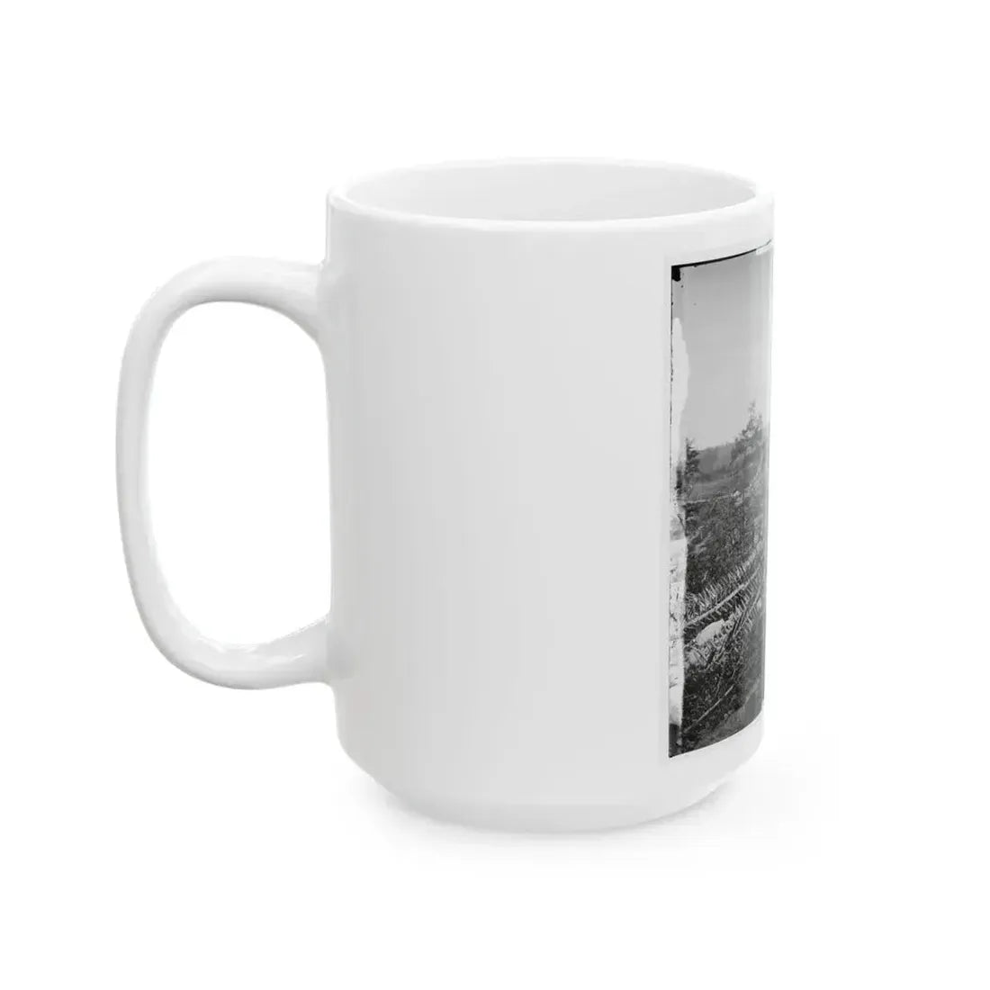 Atlanta, Georgia. Confederate Fortifications With Potter House In The Distance (U.S. Civil War) White Coffee Mug - Go Mug Yourself