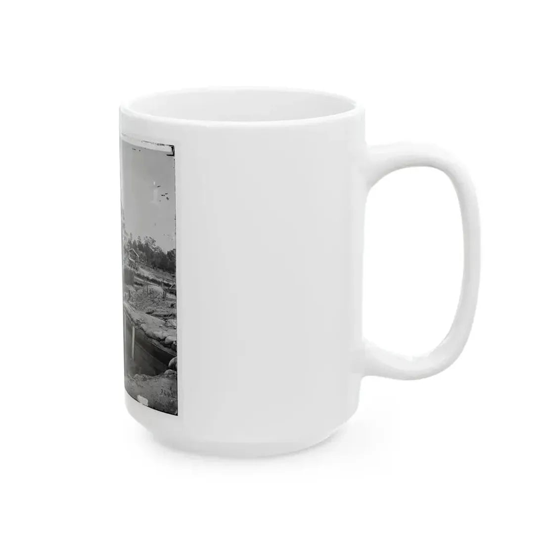 Atlanta, Georgia. Confederate Fortifications With Potter House In The Distance (U.S. Civil War) White Coffee Mug - Go Mug Yourself