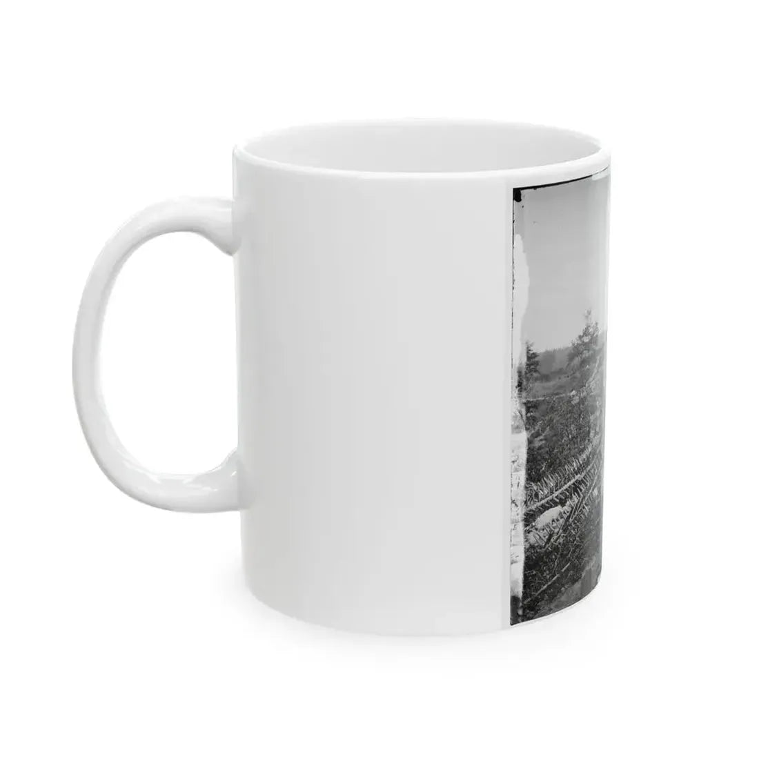 Atlanta, Georgia. Confederate Fortifications With Potter House In The Distance (U.S. Civil War) White Coffee Mug - Go Mug Yourself