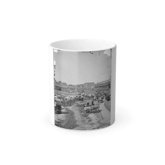 Atlanta, Georgia. Federal Army Wagons Railroad Depot (U.S. Civil War) Color Changing Coffee Mug 11oz Default Title 11oz - Go Mug Yourself
