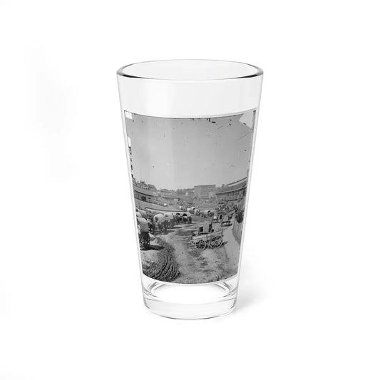 Atlanta, Georgia. Federal Army Wagons Railroad Depot (U.S. Civil War) Pint Glass 16oz 16oz - Go Mug Yourself