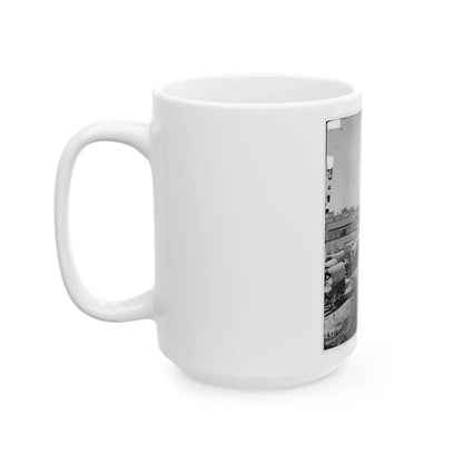 Atlanta, Georgia. Federal Army Wagons Railroad Depot (U.S. Civil War) White Coffee Mug - Go Mug Yourself