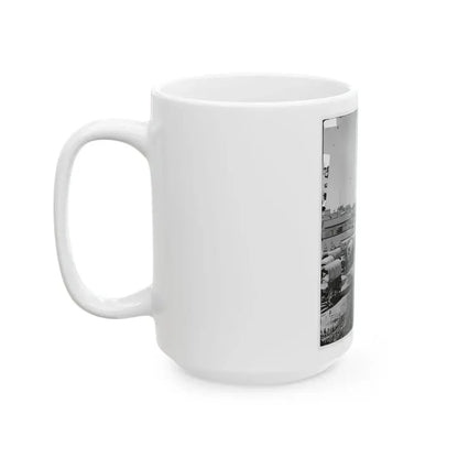 Atlanta, Georgia. Federal Army Wagons Railroad Depot (U.S. Civil War) White Coffee Mug - Go Mug Yourself