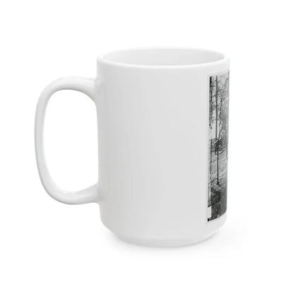 Atlanta, Georgia. Federal Officers Standing In Front Of House. (Formerly Headquarters Of Gen. John Bell Hood.) (U.S. Civil War) White Coffee Mug - Go Mug Yourself