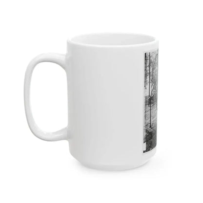 Atlanta, Georgia. Federal Officers Standing In Front Of House. (Formerly Headquarters Of Gen. John Bell Hood.) (U.S. Civil War) White Coffee Mug - Go Mug Yourself