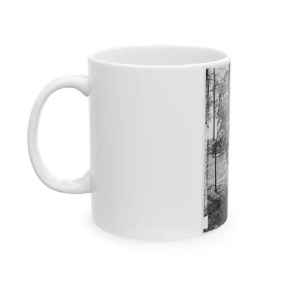 Atlanta, Georgia. Federal Officers Standing In Front Of House. (Formerly Headquarters Of Gen. John Bell Hood.) (U.S. Civil War) White Coffee Mug - Go Mug Yourself
