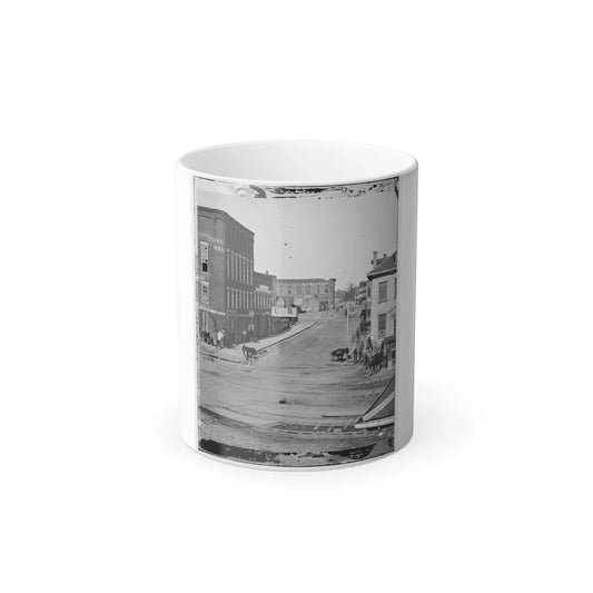 Atlanta, Georgia. Northward View Across the Tracks on Whitehall Street. Concert Hall on Left (U.S. Civil War) Color Changing Coffee Mug 11oz Default Title - Go Mug Yourself