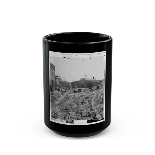 Atlanta, Georgia. Railroad Depot (U.S. Civil War) Black Coffee Mug 15oz - Go Mug Yourself