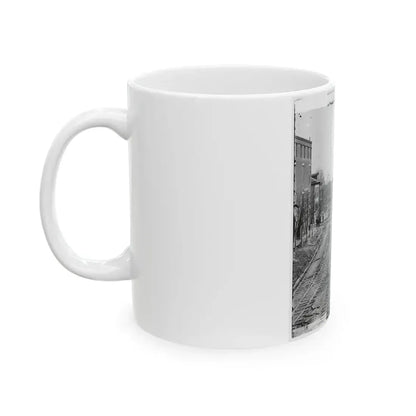 Atlanta, Georgia. Railroad Depot (U.S. Civil War) White Coffee Mug - Go Mug Yourself