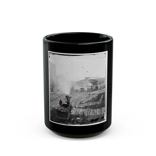 Atlanta, Georgia. Railroad Yards (U.S. Civil War) Black Coffee Mug 15oz - Go Mug Yourself