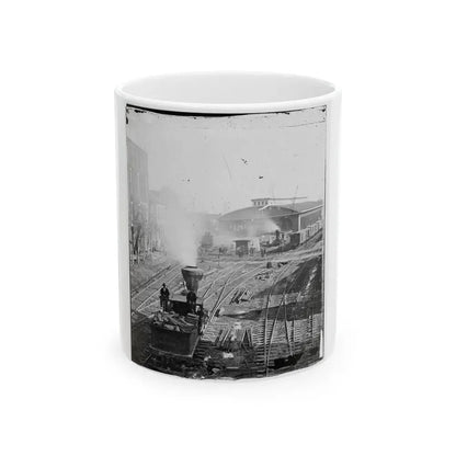 Atlanta, Georgia. Railroad Yards (U.S. Civil War) White Coffee Mug 11oz - Go Mug Yourself