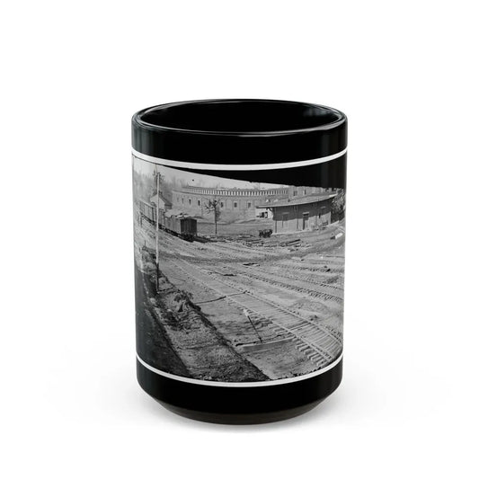 Atlanta, Georgia. Ruins Of Depot, Blown Up On Sherman's Departure (U.S. Civil War) Black Coffee Mug 15oz - Go Mug Yourself