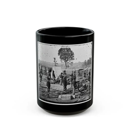 Atlanta, Georgia. Sherman's Men In Confederate Fort-2 (U.S. Civil War) Black Coffee Mug 15oz - Go Mug Yourself