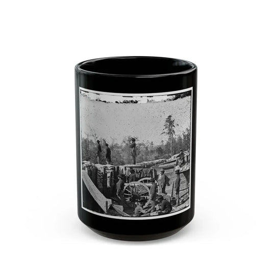 Atlanta, Georgia. Sherman's Men In Confederate Fort East Of Atlanta (U.S. Civil War) Black Coffee Mug 15oz - Go Mug Yourself