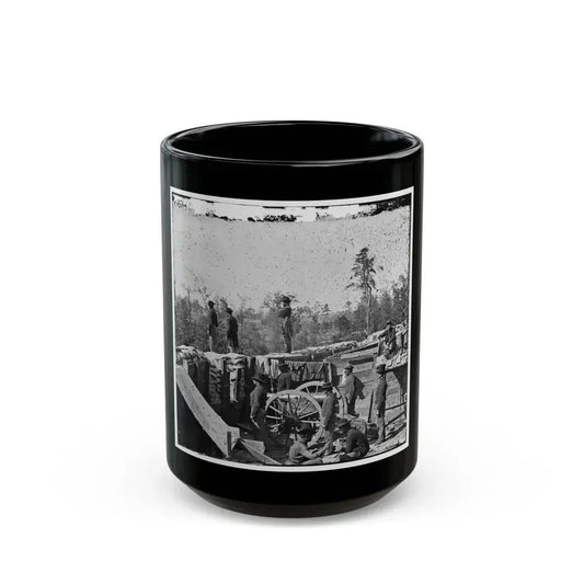 Atlanta, Georgia. Sherman's Men In Confederate Fort East Of Atlanta (U.S. Civil War) Black Coffee Mug 15oz - Go Mug Yourself