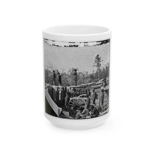 Atlanta, Georgia. Sherman's Men In Confederate Fort East Of Atlanta (U.S. Civil War) White Coffee Mug 15oz - Go Mug Yourself