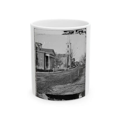Atlanta, Georgia. Street In Atlanta (House Next To Church Used As Sherman's Headquarters (U.S. Civil War) White Coffee Mug 11oz - Go Mug Yourself