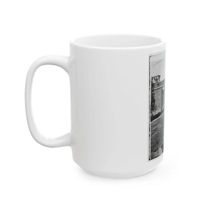 Atlanta, Georgia. Street In Atlanta (House Next To Church Used As Sherman's Headquarters (U.S. Civil War) White Coffee Mug - Go Mug Yourself