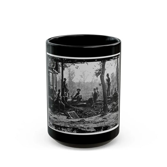 Atlanta, Georgia (Vicinity). Federal Pickets Before The City (U.S. Civil War) Black Coffee Mug 15oz - Go Mug Yourself