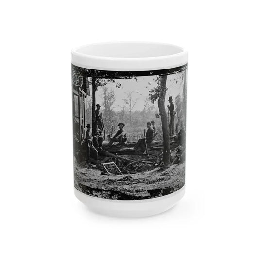 Atlanta, Georgia (Vicinity). Federal Pickets Before The City (U.S. Civil War) White Coffee Mug 15oz - Go Mug Yourself