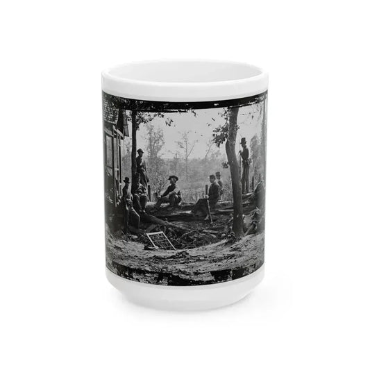 Atlanta, Georgia (Vicinity). Federal Pickets Before The City (U.S. Civil War) White Coffee Mug 15oz - Go Mug Yourself