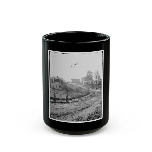 Atlanta, Georgia (Vicinity). View Of Houses (U.S. Civil War) Black Coffee Mug 15oz - Go Mug Yourself
